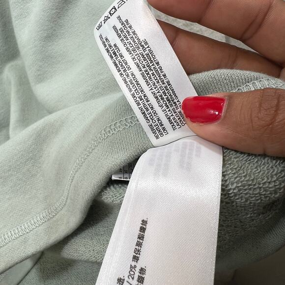 ROOTS Light Green Velvet Logo Sweatshirt Sweater Mini Dress Womens Size Small - Picture 13 of 13